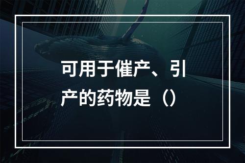 可用于催产、引产的药物是（）