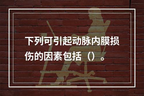 下列可引起动脉内膜损伤的因素包括（）。