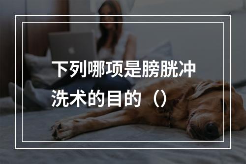 下列哪项是膀胱冲洗术的目的（）