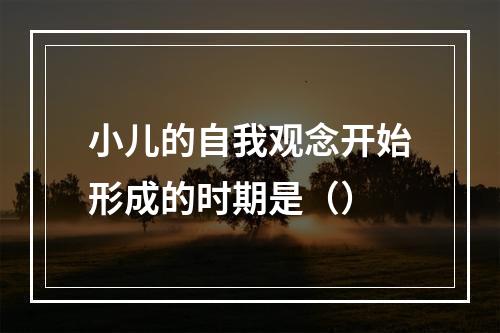 小儿的自我观念开始形成的时期是（）