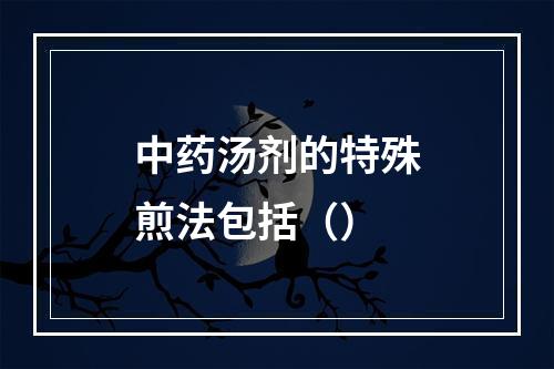 中药汤剂的特殊煎法包括（）