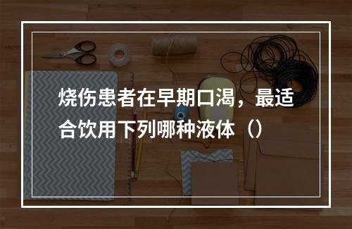 烧伤患者在早期口渴，最适合饮用下列哪种液体（）