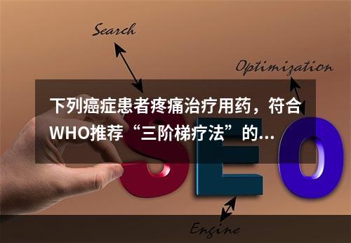 下列癌症患者疼痛治疗用药，符合WHO推荐“三阶梯疗法”的是（