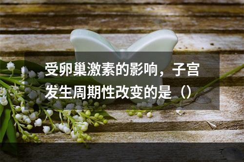 受卵巢激素的影响，子宫发生周期性改变的是（）