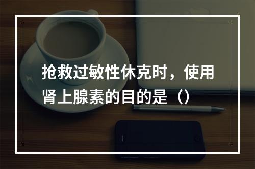 抢救过敏性休克时，使用肾上腺素的目的是（）