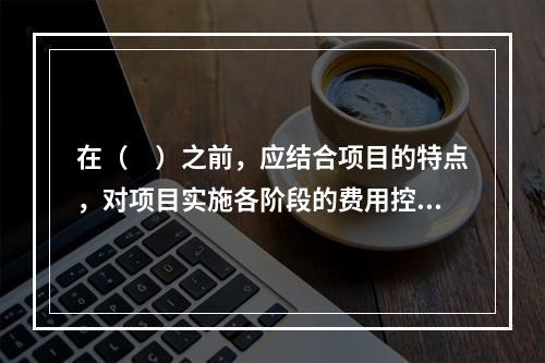 在（　）之前，应结合项目的特点，对项目实施各阶段的费用控制、