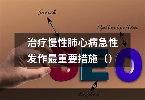 治疗慢性肺心病急性发作最重要措施（）