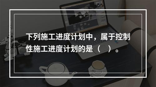 下列施工进度计划中，属于控制性施工进度计划的是（　）。