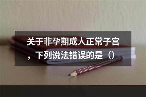 关于非孕期成人正常子宫，下列说法错误的是（）