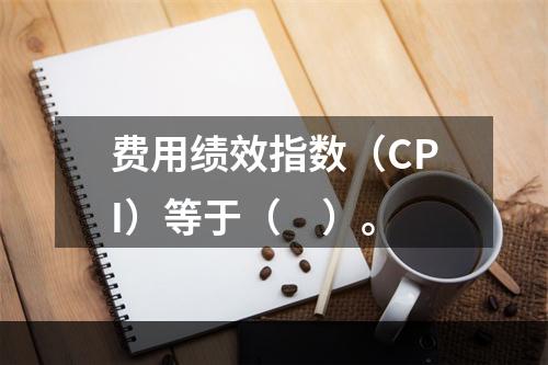 费用绩效指数（CPI）等于（　）。