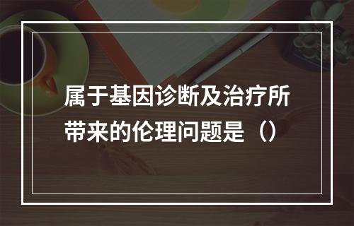 属于基因诊断及治疗所带来的伦理问题是（）