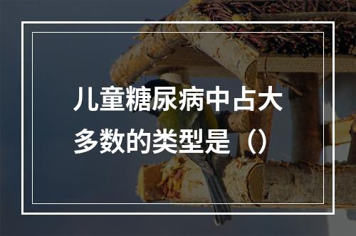 儿童糖尿病中占大多数的类型是（）