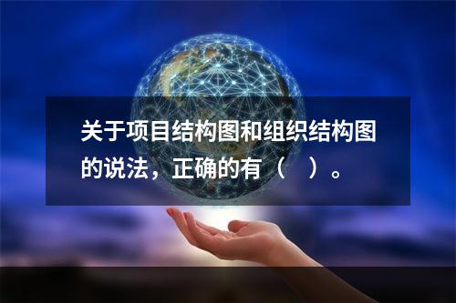 关于项目结构图和组织结构图的说法，正确的有（　）。