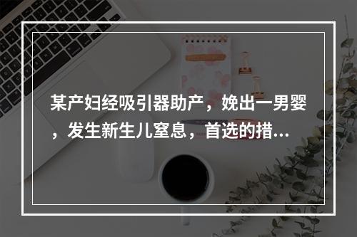 某产妇经吸引器助产，娩出一男婴，发生新生儿窒息，首选的措施是