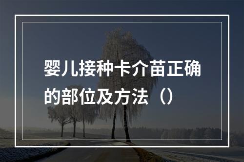 婴儿接种卡介苗正确的部位及方法（）