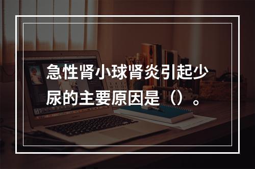 急性肾小球肾炎引起少尿的主要原因是（）。