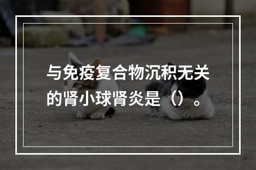 与免疫复合物沉积无关的肾小球肾炎是（）。