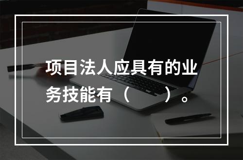 项目法人应具有的业务技能有（　　）。