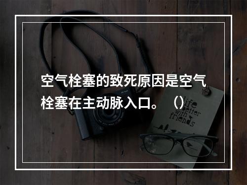 空气栓塞的致死原因是空气栓塞在主动脉入口。（）