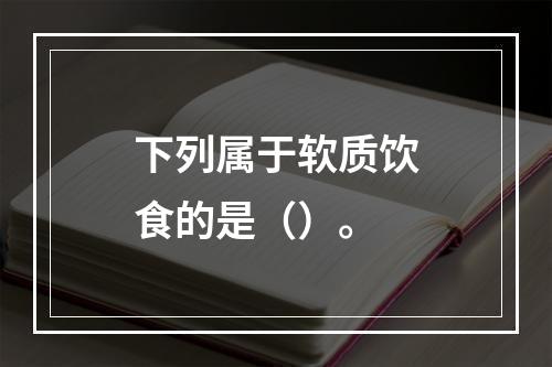 下列属于软质饮食的是（）。