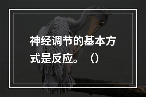 神经调节的基本方式是反应。（）