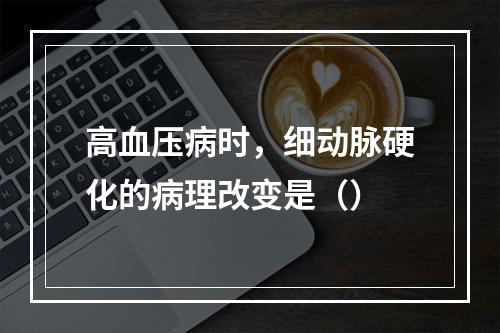 高血压病时，细动脉硬化的病理改变是（）