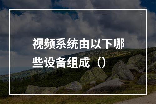 视频系统由以下哪些设备组成（）