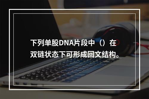 下列单股DNA片段中（）在双链状态下可形成回文结构。