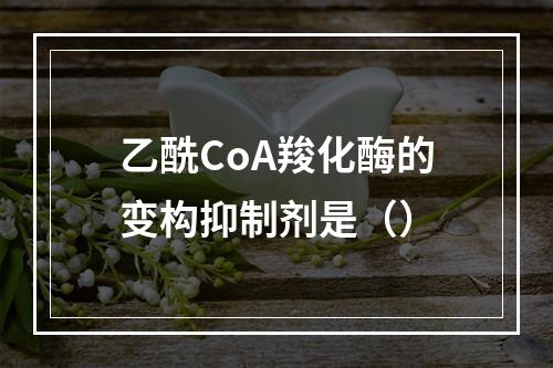 乙酰CoA羧化酶的变构抑制剂是（）