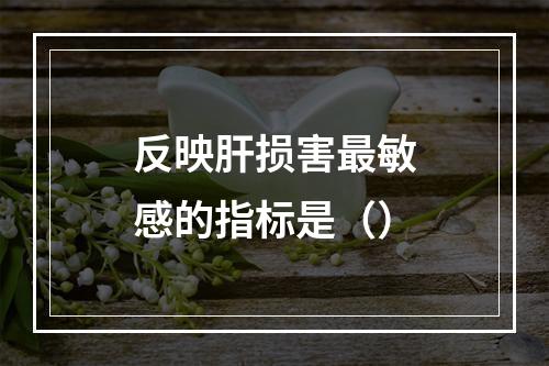 反映肝损害最敏感的指标是（）