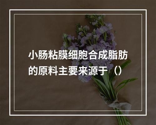 小肠粘膜细胞合成脂肪的原料主要来源于（）