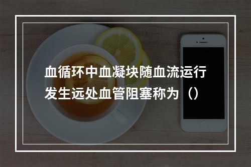 血循环中血凝块随血流运行发生远处血管阻塞称为（）