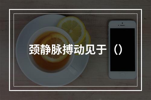 颈静脉搏动见于（）