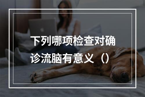 下列哪项检查对确诊流脑有意义（）