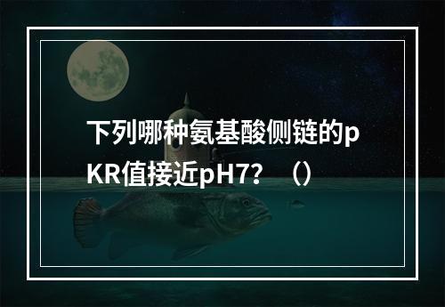 下列哪种氨基酸侧链的pKR值接近pH7？（）