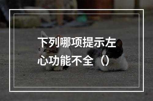 下列哪项提示左心功能不全（）