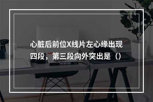 心脏后前位X线片左心缘出现四段，第三段向外突出是（）