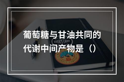 葡萄糖与甘油共同的代谢中间产物是（）