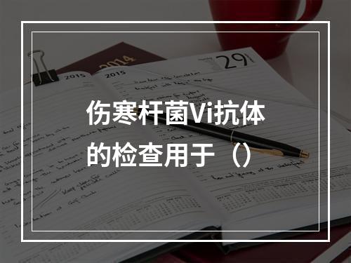 伤寒杆菌Vi抗体的检查用于（）