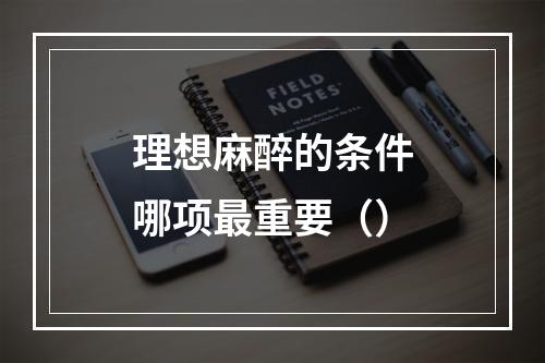 理想麻醉的条件哪项最重要（）