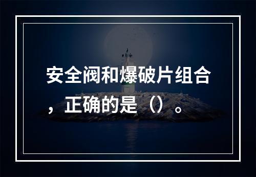 安全阀和爆破片组合，正确的是（）。