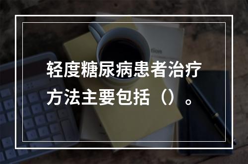 轻度糖尿病患者治疗方法主要包括（）。