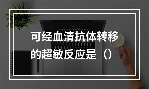 可经血清抗体转移的超敏反应是（）