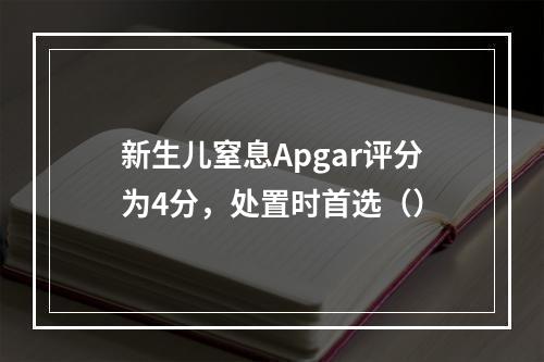 新生儿窒息Apgar评分为4分，处置时首选（）