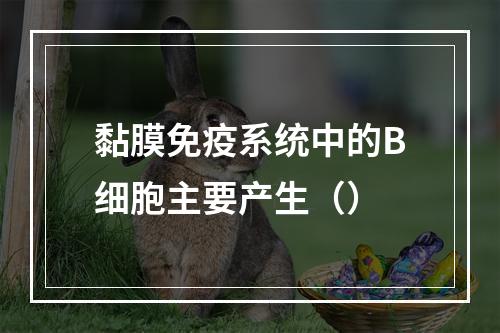 黏膜免疫系统中的B细胞主要产生（）