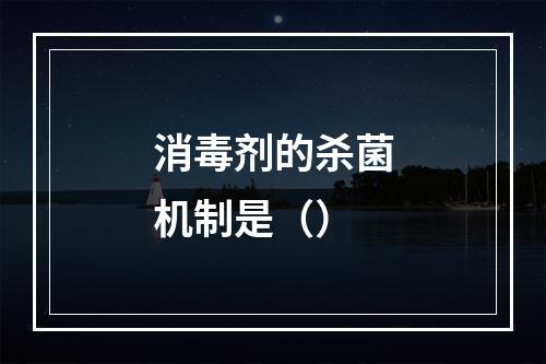 消毒剂的杀菌机制是（）