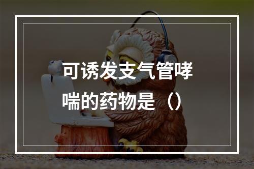 可诱发支气管哮喘的药物是（）