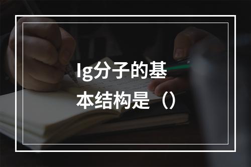 Ig分子的基本结构是（）