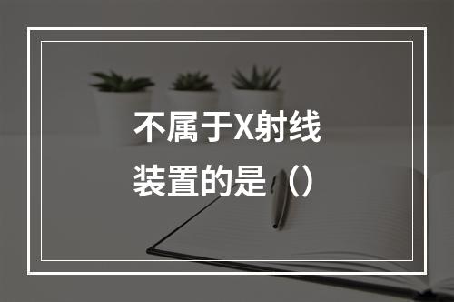 不属于X射线装置的是（）