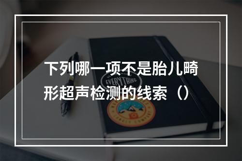 下列哪一项不是胎儿畸形超声检测的线索（）